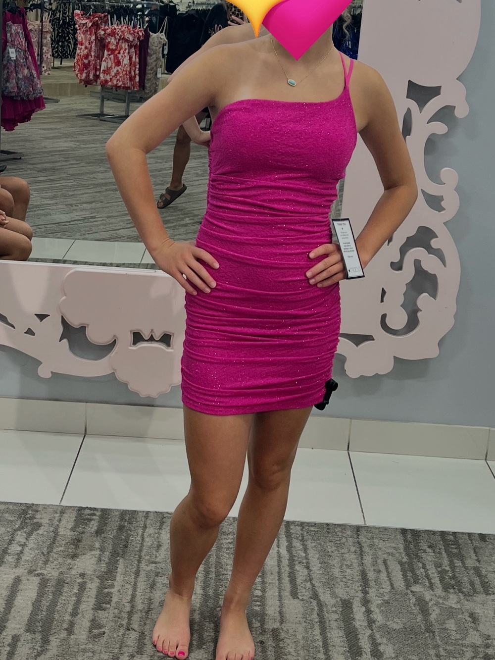 HOMECOMING One-Shoulder Mini Dress